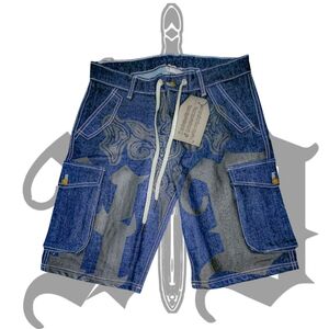 KWRL DESTINY "BOX CUTTA" Jean Shorts Blue